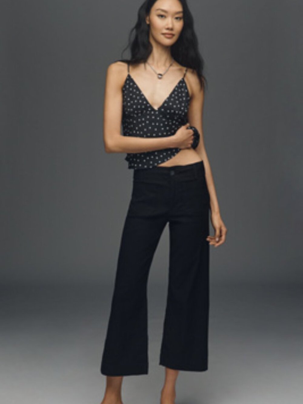 Maeve Colette High-Rise Wide-Leg Pants in Magic Fabric
